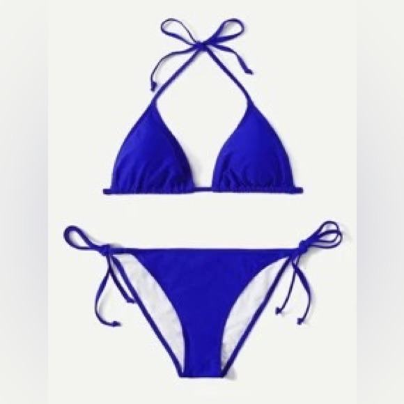 Blue String Bikini